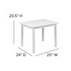 Flash Furniture White Kids Solid Hardwood 3 PC Table & Chair Set TW-WTCS-1001-WH-GG